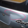 Дверь задняя Hyundai Getz TB/BJ '2002-2010 дворник (дефект #2, вмятины)