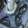 Подушка двигателя Honda K20A/K24A Accord CL7/CL9/CM2 2WD/4WD a/t верх на акпп ЕСТЬ ТРЕЩИНЫ перед, лев в 50870-SEA-E01
