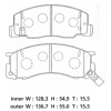 Колодки тормозные Toyota Lite Ace Noah/Town Ace Noah CR50/CXR10/CXR20/SR50/TCR10/TCR20/KR52/CR52 3S-FE ОСТАТОК 80-90%(25-14) F 04465-27120/PF-1273