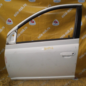Дверь боковая TOYOTA Vitz /Platz NCP10 перед, лев 5door (цена за голое железо)
