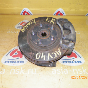 Ступица Toyota ACV40/ACV41/ASV40/AHV40 Camry перед, прав ABS. В сборе. Суппорт 63-28. Диаметр диска-300мм. Привод на 26 шлицов. 43211-58010.