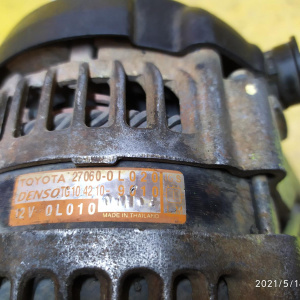 Генератор Toyota 1KD-FTV/2KD-FTV Fortuner/Hilux Pick Up KUN50/KUN60/KUN15/KUN40 12V. 80A. 4 конт. ( IG/S/L/M ) пластиковая крышка 27060-0L020 / TG1042