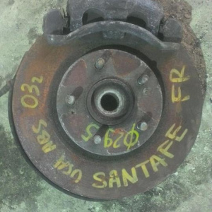 Ступица Hyundai SM/BB Santa Fe '2000- перед, прав ПОД ABS, В сборе (диск 294 мм)