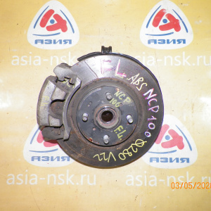Ступица TOYOTA NCP100/SCP100/SCP92 Ractis/Belta перед, лев ABS. В сборе. Диаметр диска-275мм. Толщина V22. 43212-52050. 43512-52130