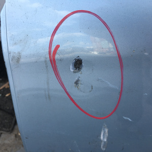 Дверь боковая TOYOTA Allion NZT240 зад, лев Дефект (цена за голое железо)