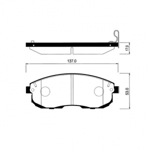 Колодки тормозные Nissan/Suzuki Cefiro#SX4 A32/A33/F15/PW11/HU14/C35/TP12/PV35/J31/J32R/YA41S QR20DE ОСТАТОК 80-90% F 41060-0V090/PF-2504