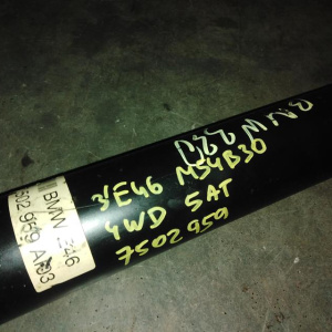 Кардан BMW 3-Series E46 R M54B25/M54B30/M57D30 4WD 5AT 5MT L=1244MM/NV-124 (дефект подвесного) 26117502959