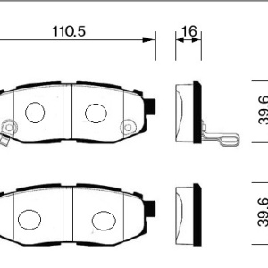 Колодки тормозные Subaru Legacy BR9/BRF/BM9/BRM/BMG/BRD/GRF/WXE/WXF FB25 ОСТАТОК 80% R 26696XA011/PN-7803