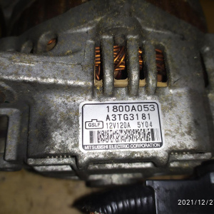 Генератор Mitsubishi 4B10/4B11/4B12 Outlander CY4A/CW5W 4 конт. 12V. 120A. ( G/S/L/F ) / 1800A053