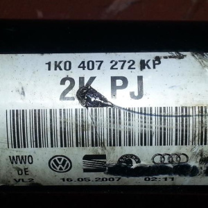 Привод Volkswagen 1K1 Golf 5 BLG перед, прав 1.4L TSI 2WD DSG-6 DQ250 '2008