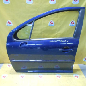 Дверь боковая Peugeot 207 перед, лев в сборе