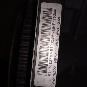 Двигатель BMW 5-Series N52/N52B25AF-04176227 2WD 525i NE52 БЕЗ НАВЕСНОГО E60 '2006