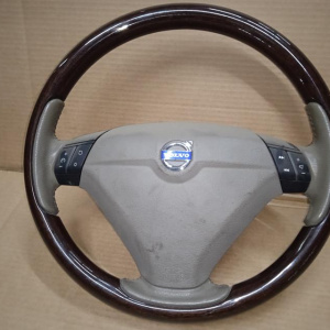 Подушка безопасности Volvo XC90 CZ/CT водит. 2 разъема с мульти рулем 3 спицы дерево кожа 8686223,