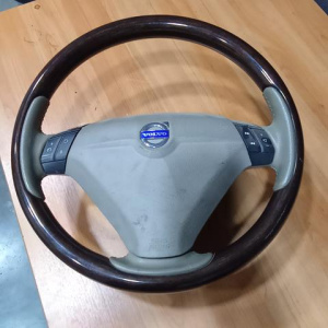 Подушка безопасности Volvo XC90 CZ/CT водит. 2 разъема с мульти рулем 3 спицы дерево кожа 8686223,