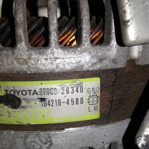 Генератор TOYOTA 2AZ-FE ACR50/ANH20 4 к пластиковая крышка ( IG/RLO/L/M ) ACV40  12V 150A./104210-4980 / 27060-28341