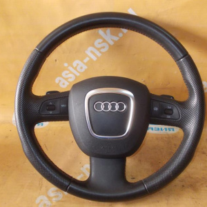 Подушка безопасности Audi A6/A4 Allroad C6/4F2/4F5/4FH '2005-2011 вод с мульти рулем 3 спицы кожа 4F0419091AQTNA (с зарядом) 4F0880201BA6PS, 4F0880201