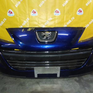Бампер Peugeot 207 A7 '2009-2013 перед в сборе (туманки)