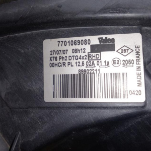 Фара Renault Kangoo KC '2003-2007 прав RHD галоген с эл.корректором 2050 7701069080