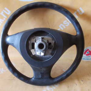 Подушка безопасности BMW 5-Series E60/E61 '2003-2007 3 спицы, с зарядом 2 фишки c мульти рулём кожа