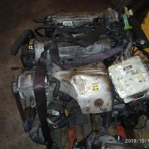 Двигатель Toyota 3S-FE-1656409 2WD трамблерный 115 т км пробег коса + комп 89661-2B750 Carina ED ST202