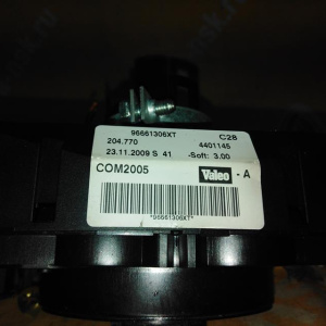 Блок подрулевых переключателей Peugeot 207 96661306XT +круиз (дефект фишки на AIRBAG)