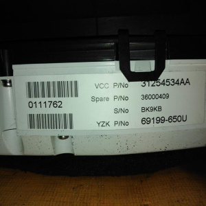 Панель приборов Volvo S80/V70/XC60/XC70 AS/BW/BZ B5254T6/B5254T '2007- 2WD 6AT 260 km/h 31254534AA 36000409