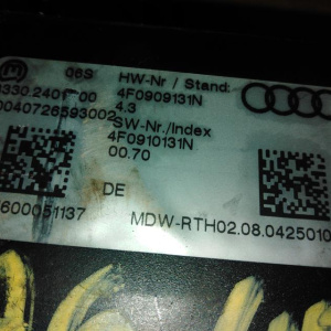 Замок зажигания Audi A6 C6/4F2 BDW '2004- CVT + чип-ключ 4F0909131N