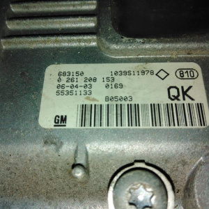 Блок управления двс Opel Astra H/Zafira B A04/A05 LU2/Z20LER '2004- 2.0 Turbo 200 л.с. 6MT QK 0261208153 55351133