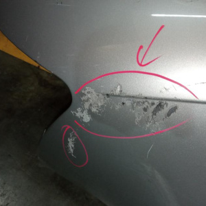 Крыло Audi A6 C6/4F2/4F5 '2004-2008 перед, лев (дефект, глубокие царапины) 4F0821103A