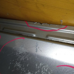 Крыло Audi A6 C6/4F2/4F5 '2004-2008 перед, лев (дефект, глубокие царапины) 4F0821103A