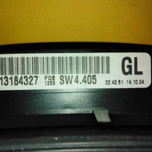 Панель приборов Opel Astra H A04/L35 2H9/Z18XE '2004 1.8L АКПП 260 km/h GL 13184327