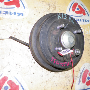 Ступица Nissan K13 March зад, лев ABS. Барабанные тормоза. В сборе.