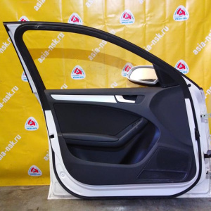 Дверь боковая Audi A4 B8/8K2/8K5/8KH '2007-2016 перед, лев дефект, загнут угол, в сборе (без зеркала и обшивки) 8K0831051J