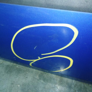 Дверь боковая Ford Fiesta 5 CBK/JH/JD '2001-2008 перед, лев 5D в сборе (дефект) 1692524