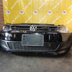 Ноускат Volkswagen Polo 6R1 CBZB '2009-2014 Hatchback 1.2 TSI DSG-7 RHD галоген (дефект креплений фар) чёрный