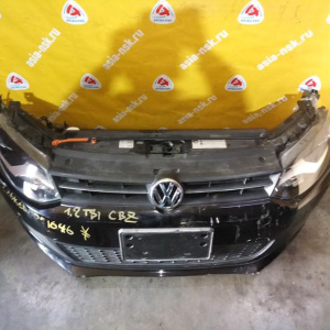 Ноускат Volkswagen Polo 6R1 CBZB '2009-2014 Hatchback 1.2 TSI DSG-7 RHD галоген (дефект креплений фар) чёрный