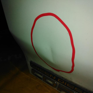 Дверь задняя SsangYong Actyon CJ '2005-2010 (дефект, вмятина)