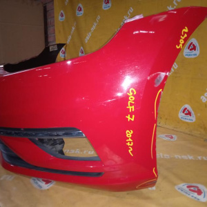 Бампер Volkswagen Golf 7 5G1 '2017- перед с опорным креплением слева,  5G0807217GA Y3D 5G0807221FM