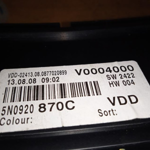 Панель приборов Volkswagen Tiguan 5N1 CAWA 260 km/h 5N0920870C