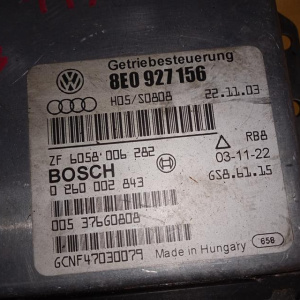 Блок управления акпп Audi A4 B6/8E2 AMB 4WD 1.8 Turbo  ZF 5HP19 0260002843 VAG 8E0927156