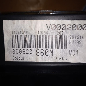 Панель приборов Volkswagen Passat B6/3C2 BZB '2008 260 km/h 3C0920860M