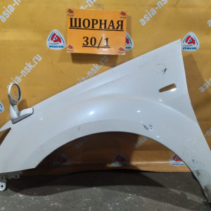 Крыло MITSUBISHI Outlander CW5W '2006 перед, лев с отверстием (с зеркалом)