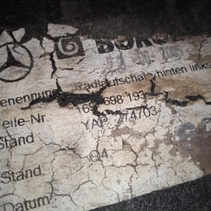 Подкрылок Mercedes A-Class W169 зад, лев A1696981930