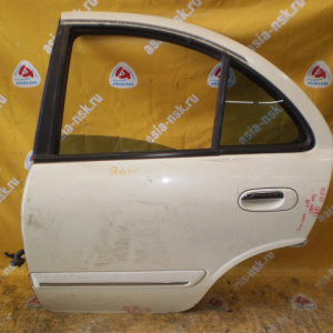 Дверь боковая NISSAN Bluebird Sylphy QG10 зад, лев хром снизу (цена за голое железо)
