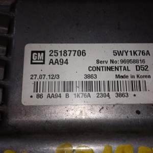 Блок управления двс Chevrolet Spark M300 LMT/B10D1 '2010-2016 Daewoo Matiz 96958816 25187706