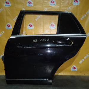 Дверь боковая Mercedes C-Class W204/S204 зад, лев Универсал, в сборе, чёрный 197U (тычки) A2047302300 '2008