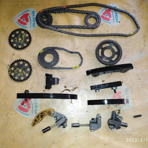 Цепь грм Toyota 13508-11010+13507-11010+13523-11030 Fortuner/Land Cruiser Prado/Hilux Pick Up GDJ150 1GD-FTV '2015- КОМПЛЕКТ ( 3 цепи, все шестерни, н