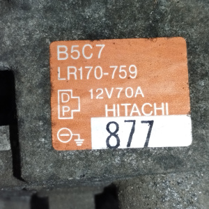 Генератор Mazda B3/B5/ZL-DE Demio/Familia DW3W DW5W BJ5P ПРОБЕГ 53 т.км. NEW( PD ) 2 конт. 4 ручейка 12V 70A B5C7 / LR170-759 / B5C718300