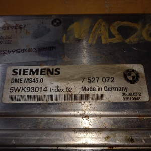 Блок управления двс BMW 5-Series E60 M54B25/256S5 '2003 DME MS45.0 5WK93014 12147527072, 12147549390