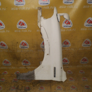 Крыло MITSUBISHI Challenger K99W '1996-1999 перед, лев под уширитель (с зеркалом) под антенну Брак (коррозия)